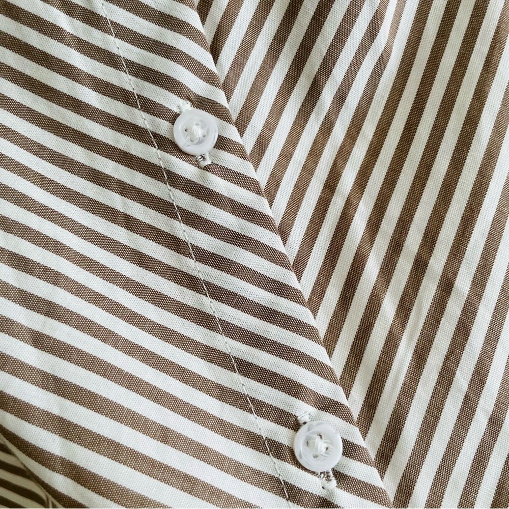Cato woman’s Classic Striped button down size L tunic contemporary casual button - Picture 7 of 7
